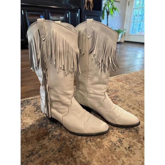 Vintage Dingo Boots Fringe Western Women’s Boots Size 7.5M - Picture 1 of 8